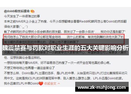 魏震禁赛与罚款对职业生涯的五大关键影响分析 魏震禁赛与罚款对职业生涯的五大关键影响分析